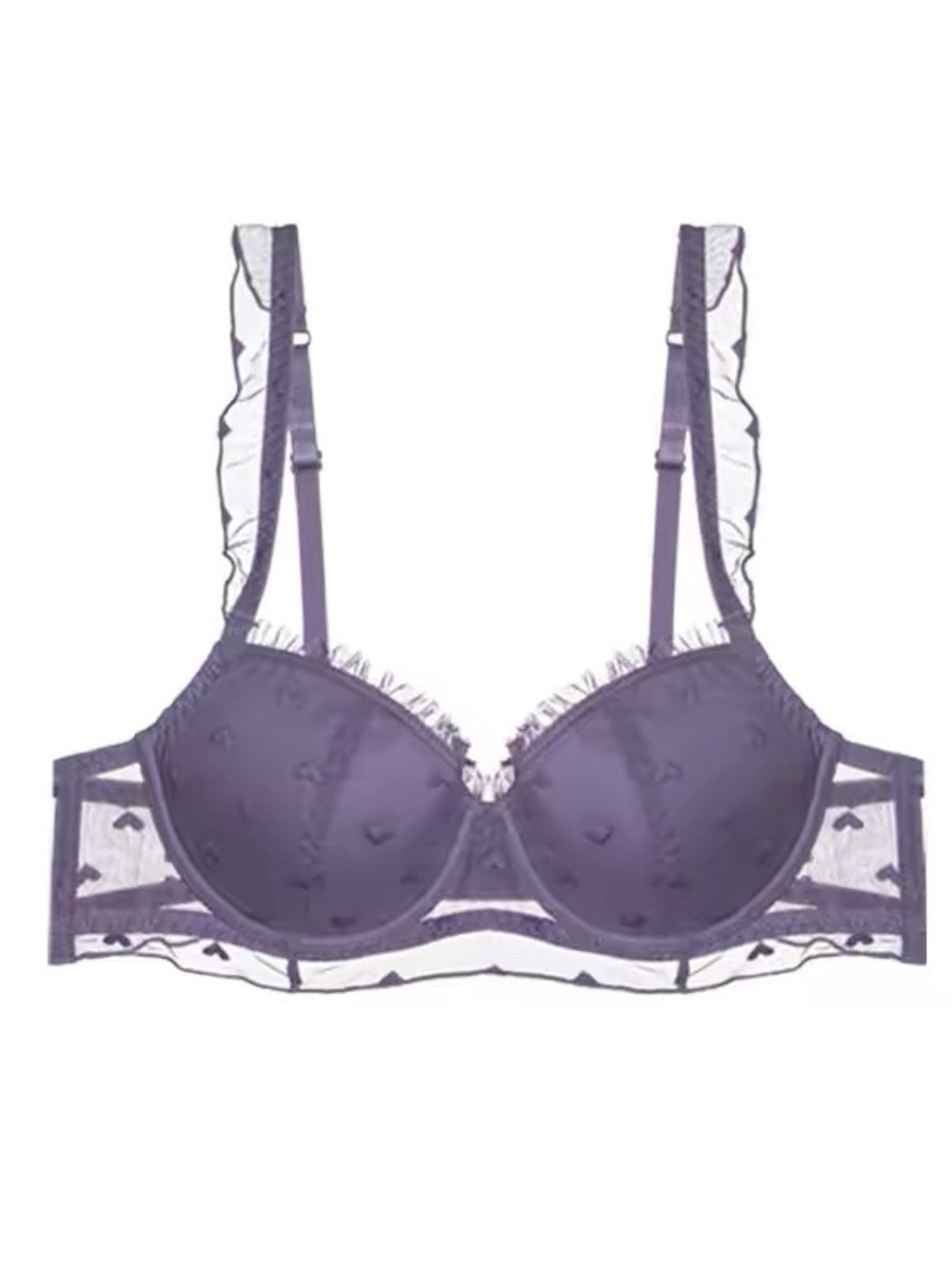 Women’s Purple Heart Lace Underwire Bra